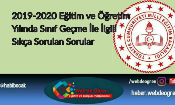 2019-2020 Eğitim ve Öğretim Yılında Sınıf Geçme İle İlgili Sıkça Sorulan Sorular