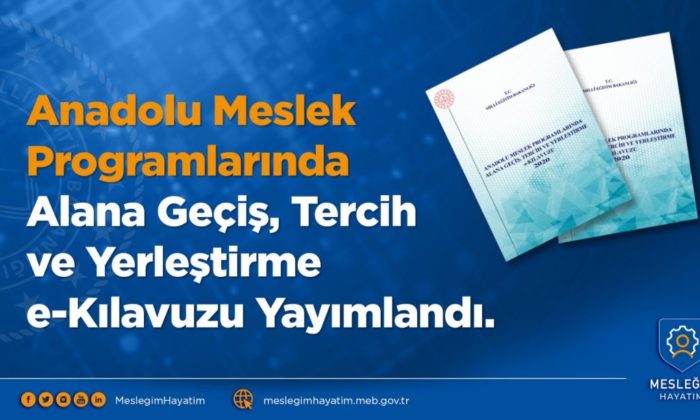Anadolu Meslek Programlarında Alana Geçiş, Tercih ve Yerleştirme e- Kılavuzu Yayımlandı