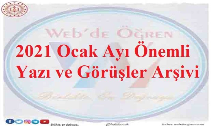 2021 Ocak Ayı Önemli Yazı ve Görüşler Arşivi