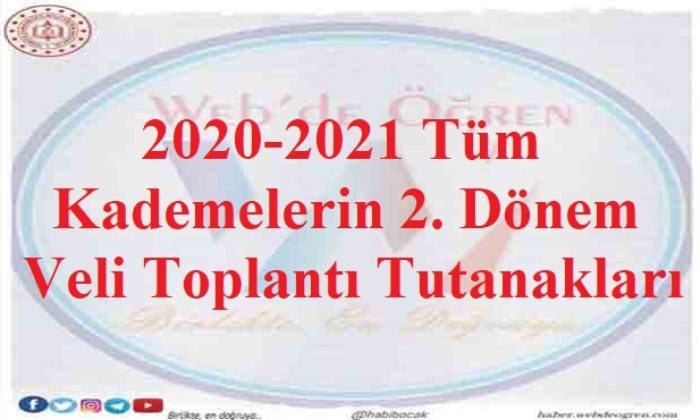 2020-2021 Tüm Kademelerin 2. Dönem Veli Toplantı Tutanakları