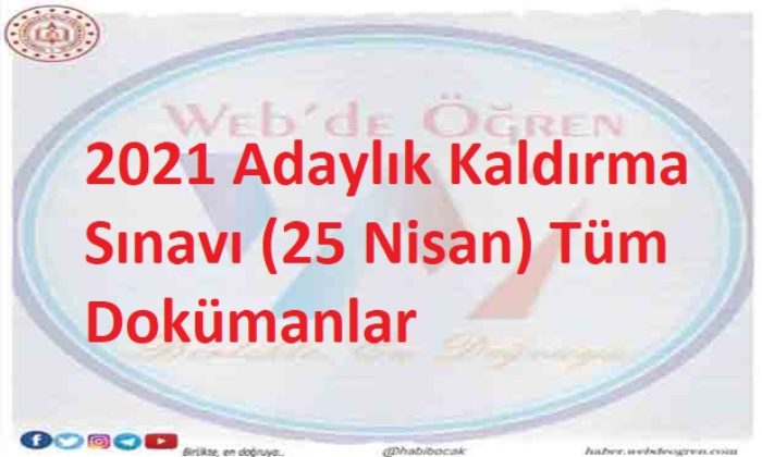 Adaylık Kaldırma Sınavı Tüm Dokümanlar