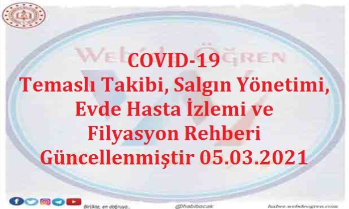 COVID-19 (SARS-CoV-2 Enfeksiyonu) Temaslı Takibi, Salgın Yönetimi, Evde Hasta İzlemi ve Filyasyon Rehberi Güncellenmiştir 05.03.2021