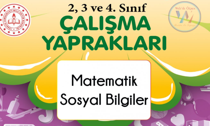 Ölçme, Değerlendirme ve Sınav Hizmetleri Genel Müdürlüğü 2, 3 ve 4. Sınıf Çalışma Yaprakları Yayımlandı.