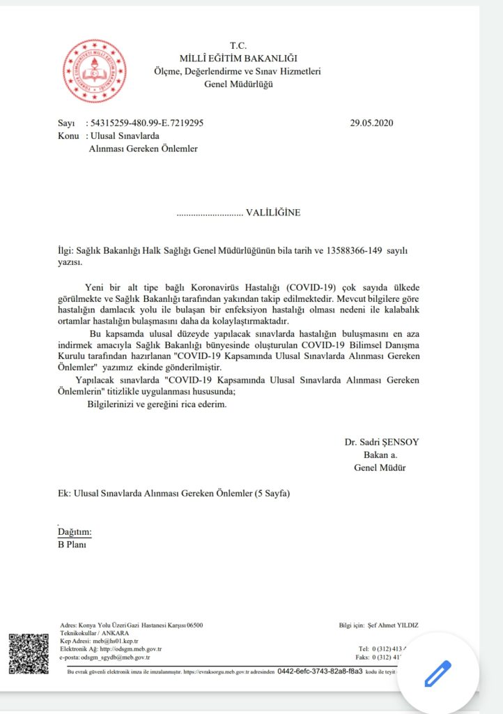 Ulusal Sınavlarda Alınması Gereken Önlemler