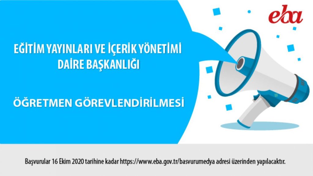Yeğitek EBA’ya Öğretmen Görevlendirmesi Yapacak.