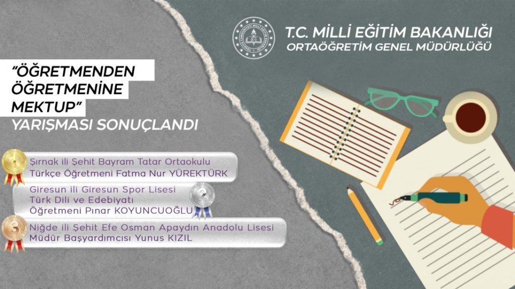 “Öğretmenden Öğretmenine Mektup” Yarışmasının Sonuçları Belli Oldu