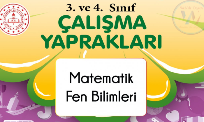 Ölçme, Değerlendirme ve Sınav Hizmetleri Genel Müdürlüğü 3. ve 4. Sınıf Çalışma Yaprakları Yayımlandı.