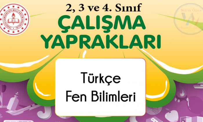 Ölçme, Değerlendirme ve Sınav Hizmetleri Genel Müdürlüğü 2, 3 ve 4. Sınıf Çalışma Yaprakları Yayımlandı (Şubat 2022)