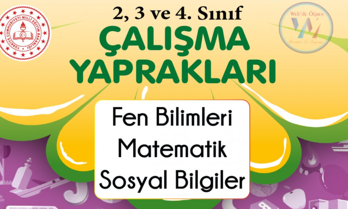 Ölçme, Değerlendirme ve Sınav Hizmetleri Genel Müdürlüğü 2, 3 ve 4. Sınıf Çalışma Yaprakları Yayımlandı (Nisan 2022)
