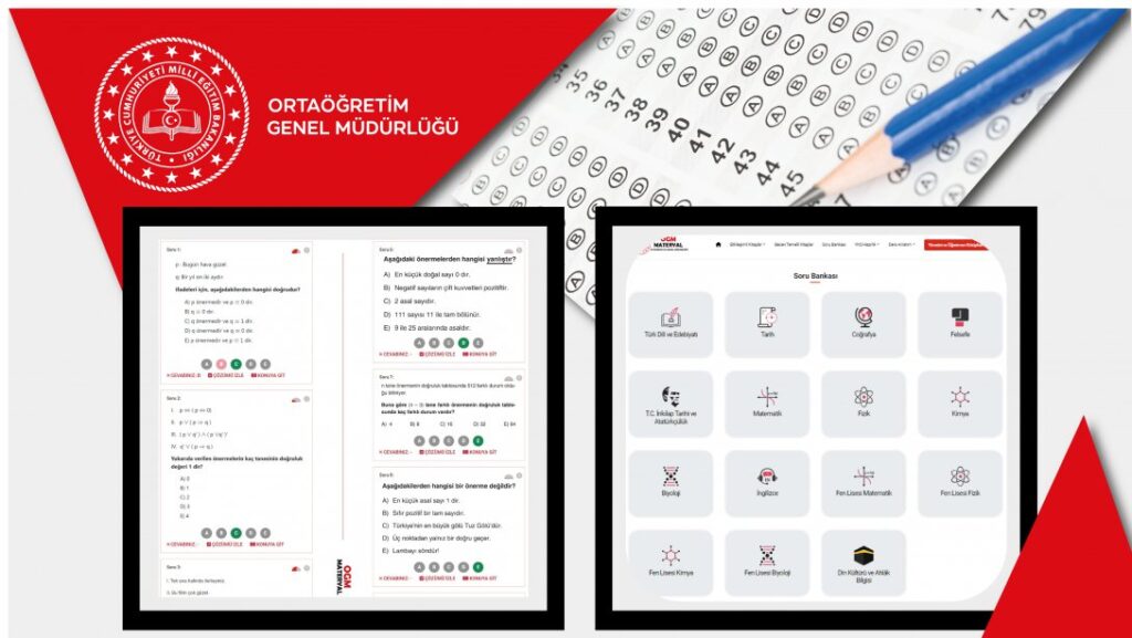 OGM MATERYAL SORU BANKASI GÜNCELLENDİ