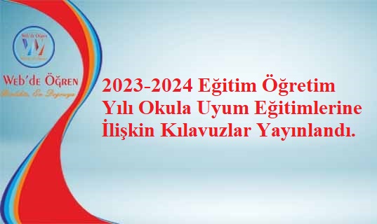 2023-2024 Eğitim Öğretim Yılı Okula Uyum Eğitimlerine İlişkin ...