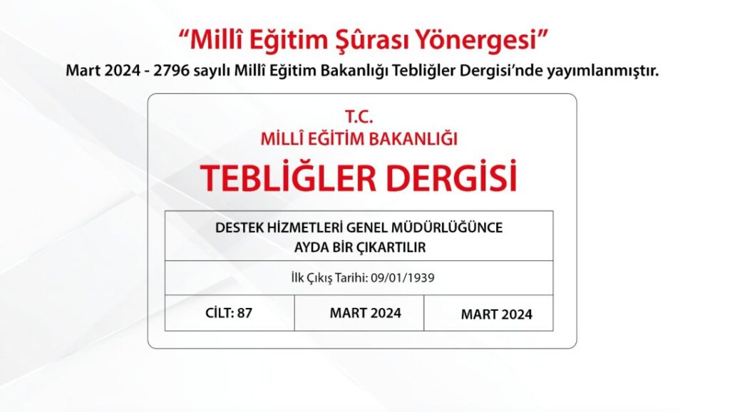 Millî Eğitim Şûrası Yönergesi Yayımlandı