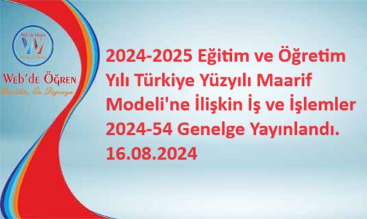 2024-2025 Eğitim Ve Öğretim Yılı Türkiye Yüzyılı Maarif Modeli’ne ...