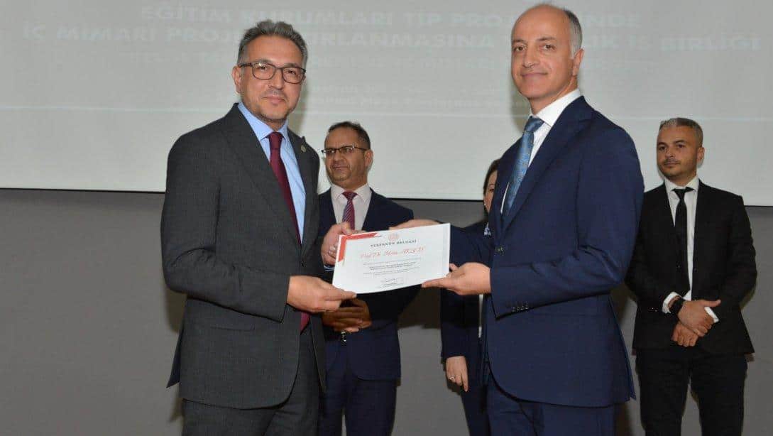Eğitim Kurumları Tip Projelerinde İç Mimari Proje Hazırlanmasına Yönelik İş Birliği Belge Takdim Töreni Yapıldı