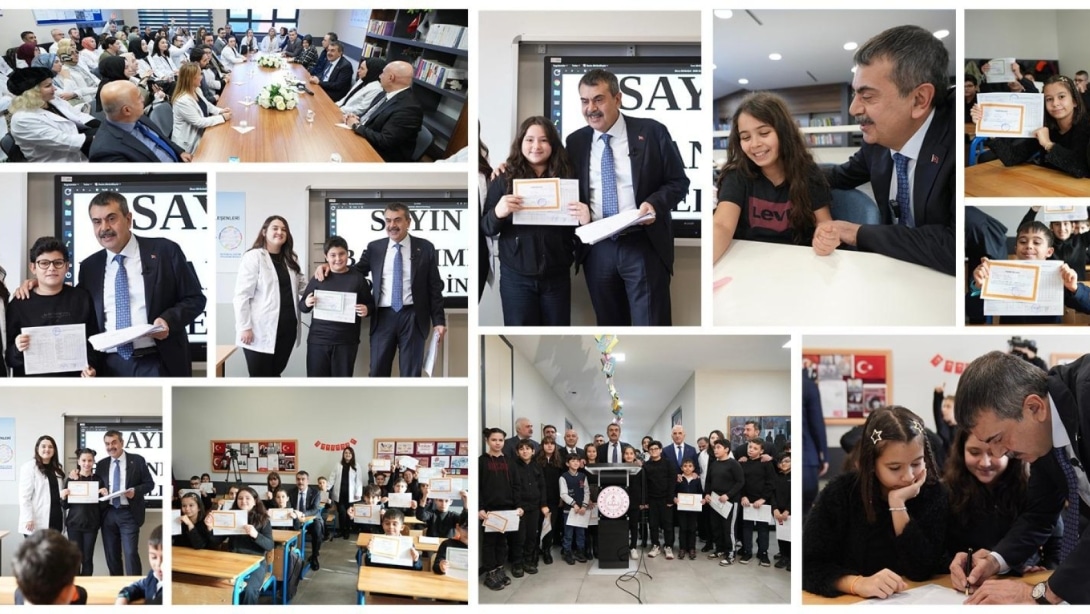 Bakanımız Yusuf TEKİN, Öğrencilerin Karne Sevincine Ortak Oldu