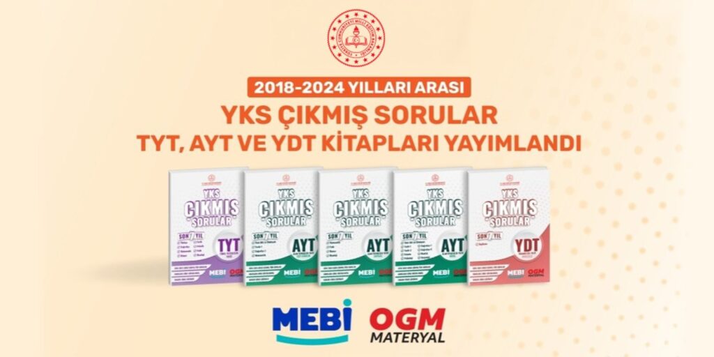 Yks 2018-2024 Çıkmış Soru Kitapları, Çözüm Videolarıyla “Mebi” Platformunda