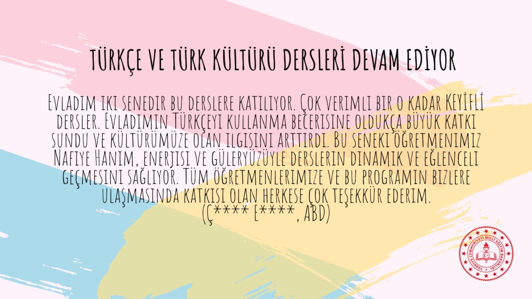 Yurt Dışındaki Türk Çocuklarının Dil Gelişimine Velilerden Tam Destek