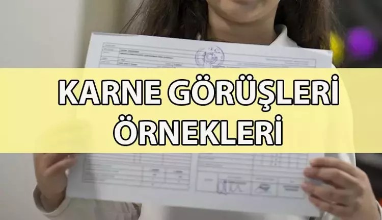 2025 Tüm Kademe Öğretmenleri İçin Örnek Karne Görüşleri