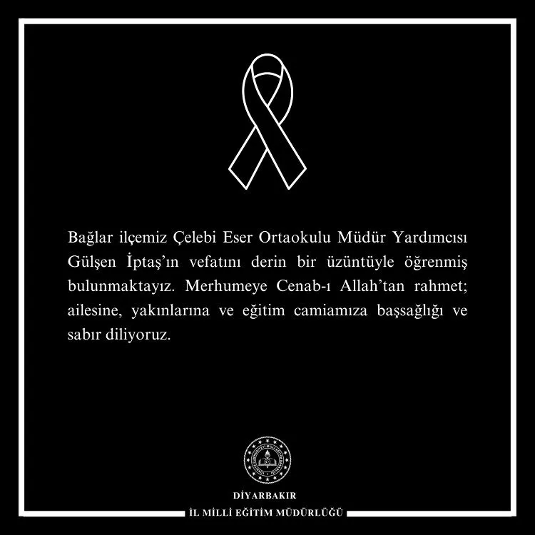 Diyarbakır’da Öğretmen Vefat Etti
