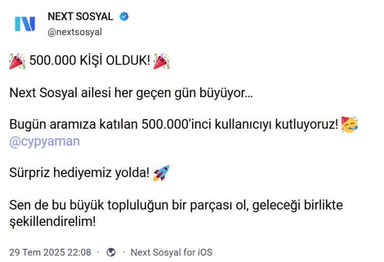 Next Teknofest Sosyal’de Kullanıcı Sayısı 500 Bine Ulaştı