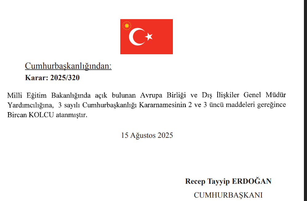 MEB’de Yeni Genel Müdür Yardımcısı Ataması Yapıldı